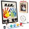 10" Hands Down Best Mom Ever Sign DIY Kids Gifts For Mom Handprint Kit with Acrylic Paints, Toddler Craft Birthday Gift Mother's Day Keepsake for Mum, Family Plaque with Daughter, Son Names HF90-M